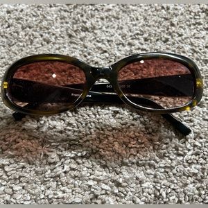 Green/brown tortoise shell sunglasses